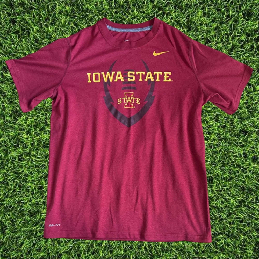 Boys Cardinal Red Nike Iowa State Football Tee
